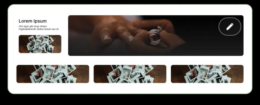 Customizable photography gallery layout template